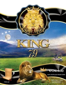 King 79 Vodka Label